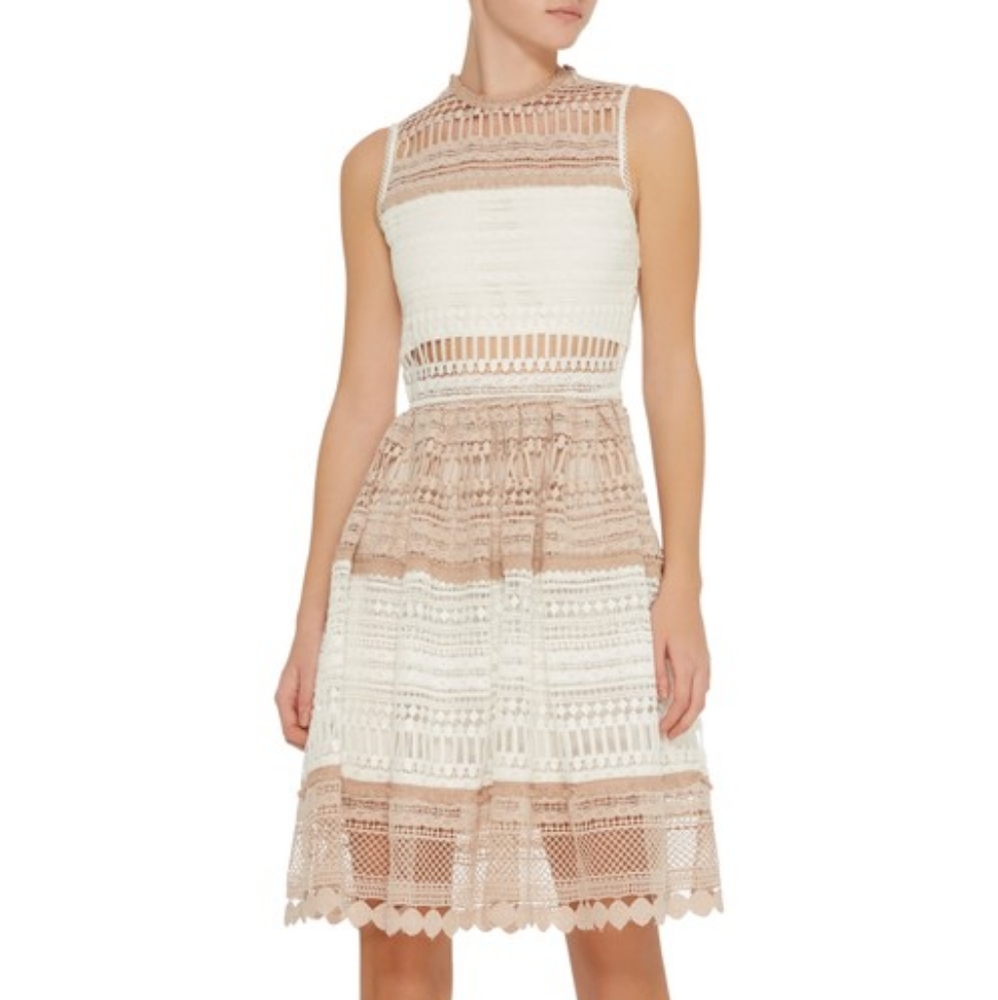 Alexis fit and flare lace dress